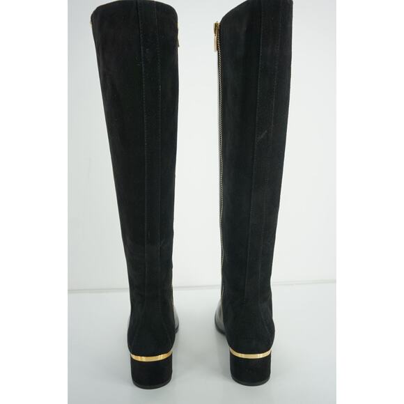 Vince Camuto Black Leather Suede Xenith Tall Knee Riding Boots NIB - Picture 5 of 12